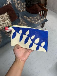Blue Leaf Pouch