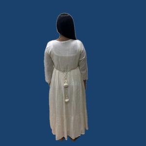 Elegant Off White Ethnic Gown