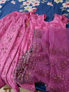 Pink Bridal Lahanga