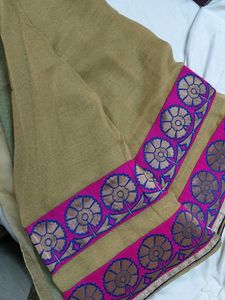 Elegant Teal &amp; Gold Saree