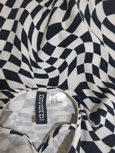 Checkered Mini backless Dress
