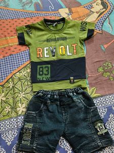 Boys T-Shirt & Jeans Short Set