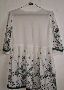 Floral White Kurta