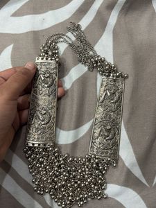 Statement Silver Tribal Necklace