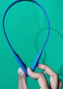 Blue Wireless Neckband Headphones