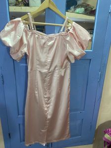 Pink Off Shoulder Dress