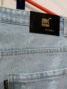 MK Trends Light Blue High‑Rise Straight Jeans