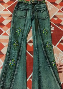 New Bell Bottom /Flared/ Bootcut Embroidery Denim Jeans