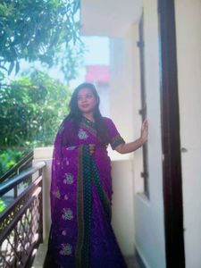Purple Georgette Saree