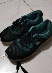 Stylish Black and Green Sneakers