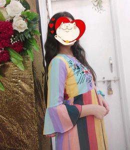 Beautiful Multicolour Kurti Plazo Set