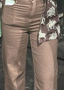 Brown Wide Leg Jeans