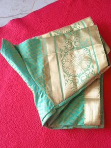Green &amp; Gold Sari Blouse💚💛