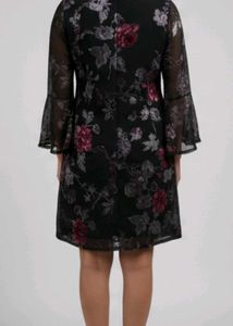 Floral Print Bell Sleeve Dress