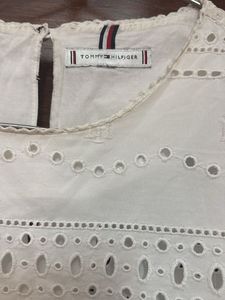 White Eyelet Top