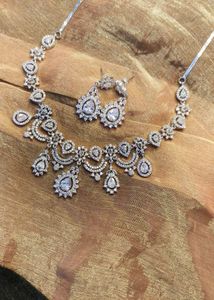 Sparkling CZ Necklace &amp; Earring Set