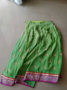 Green skirt with purple and red border