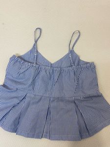 Blue Sassafras Sleeveless Peplum Top