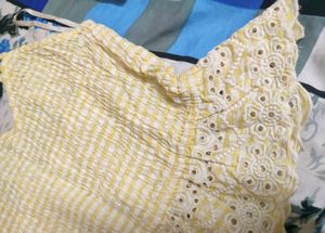 Striped Butter Yellow Top