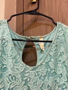 Mint Lace Sleeveless Dress