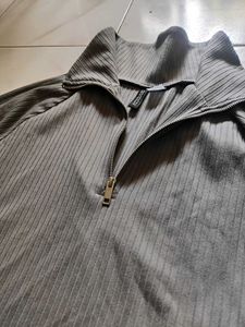 H&amp;M Grey Ribbed Dress