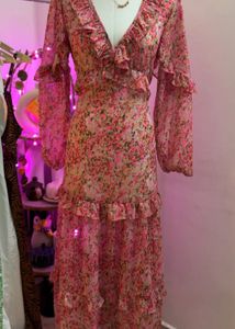 Floral Ruffle Maxi Dress