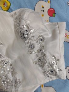 White Ethereal Sequin Corset