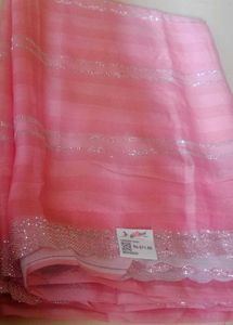 Pink Embellished Saree