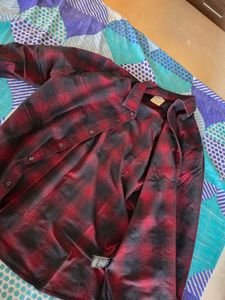 M&amp;S Red Checked Shirt