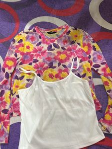 Two in one Multicolour TOP💕🤎🩵🤍