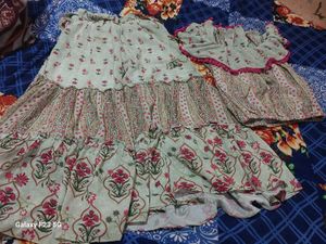 Floral Crop Top &amp; Skirt Set