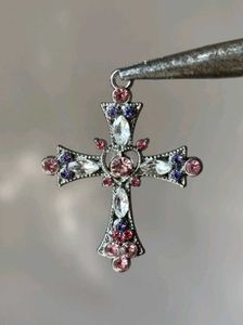 Sparkling Jeweled Cross Pendant