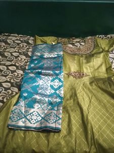 Pure Benarasee Long Gown Adding Costly Dupatta