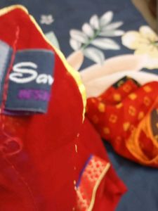 Red Ethnic Saree with Blouse