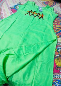 Neon Green Casual Kurti