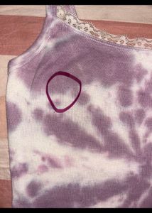 purple tie dye top
