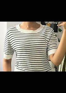 Black And White Strips Top