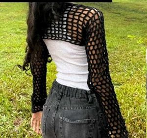 crochet mesh shrug/sleeve/bolero