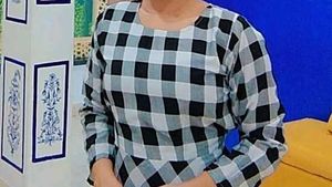 White &amp; Black Check Dress