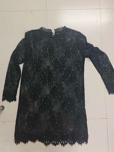 Black Lace Mini Dress