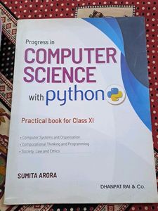 Computer Science With Python Class 11 Sumita Arora