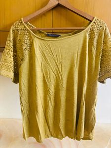 Top With Lace On Sleeve