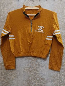 Collared With Chain Crop Top For Winters