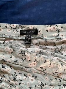 Floral Print Mini Skirt With Shorts Inside