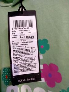 Tokyo talkies pastel green sweatshirt size L