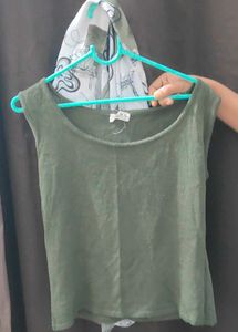 Green Sleeveless Top