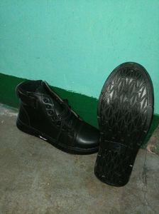 Black Leather Ankle Boots