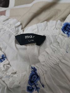 Max Fashion White Floral Off Shoulder Top