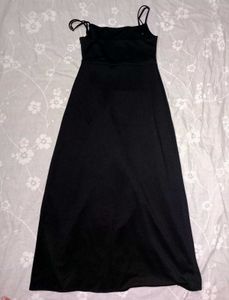 Elegant Black Slit Dress