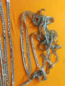 Mirror Embellished Lace New 10 meters
